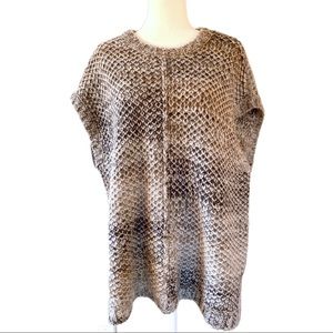 Chunky knit poncho sweater